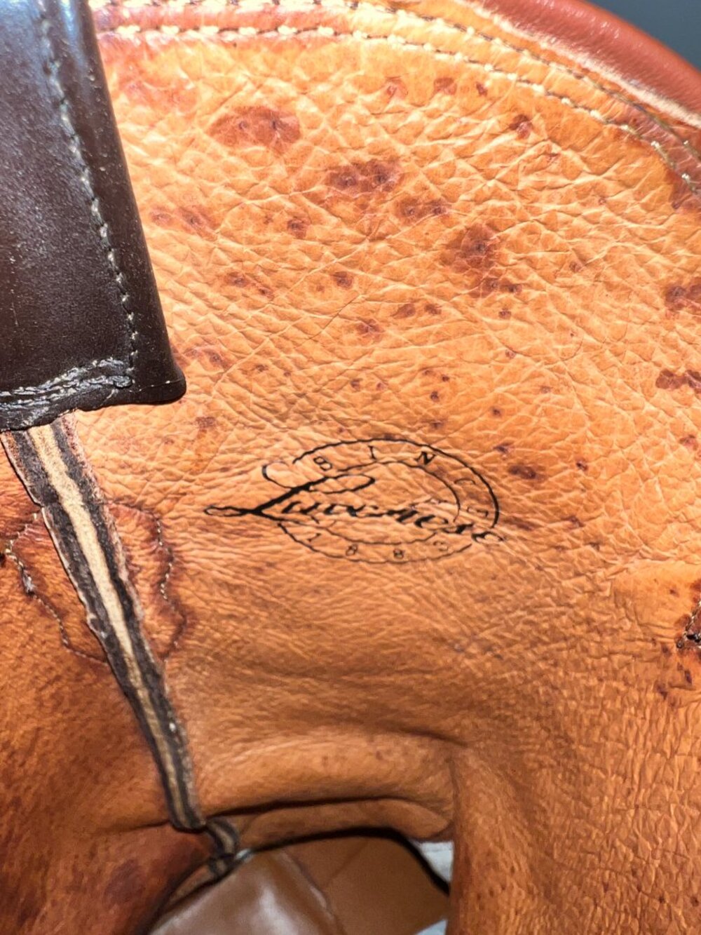 [SOLD] Lucchese Exotic Ostrich Leg Cowboy Boots in Men's Size 9D - Picture 9 of 9